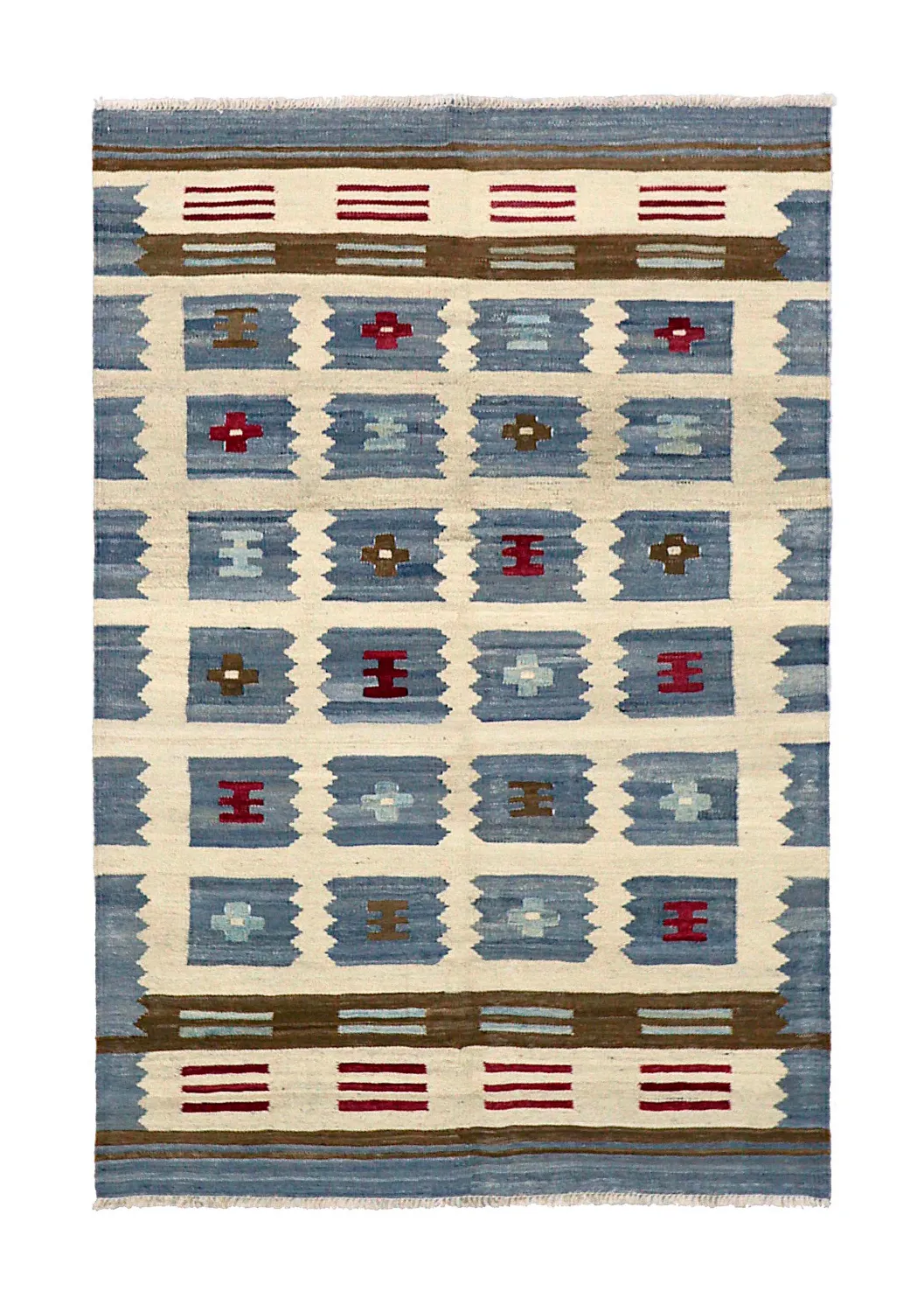 Tappeto Orientale - Vegi Kelim Hand Woven - 100 x 148 cm