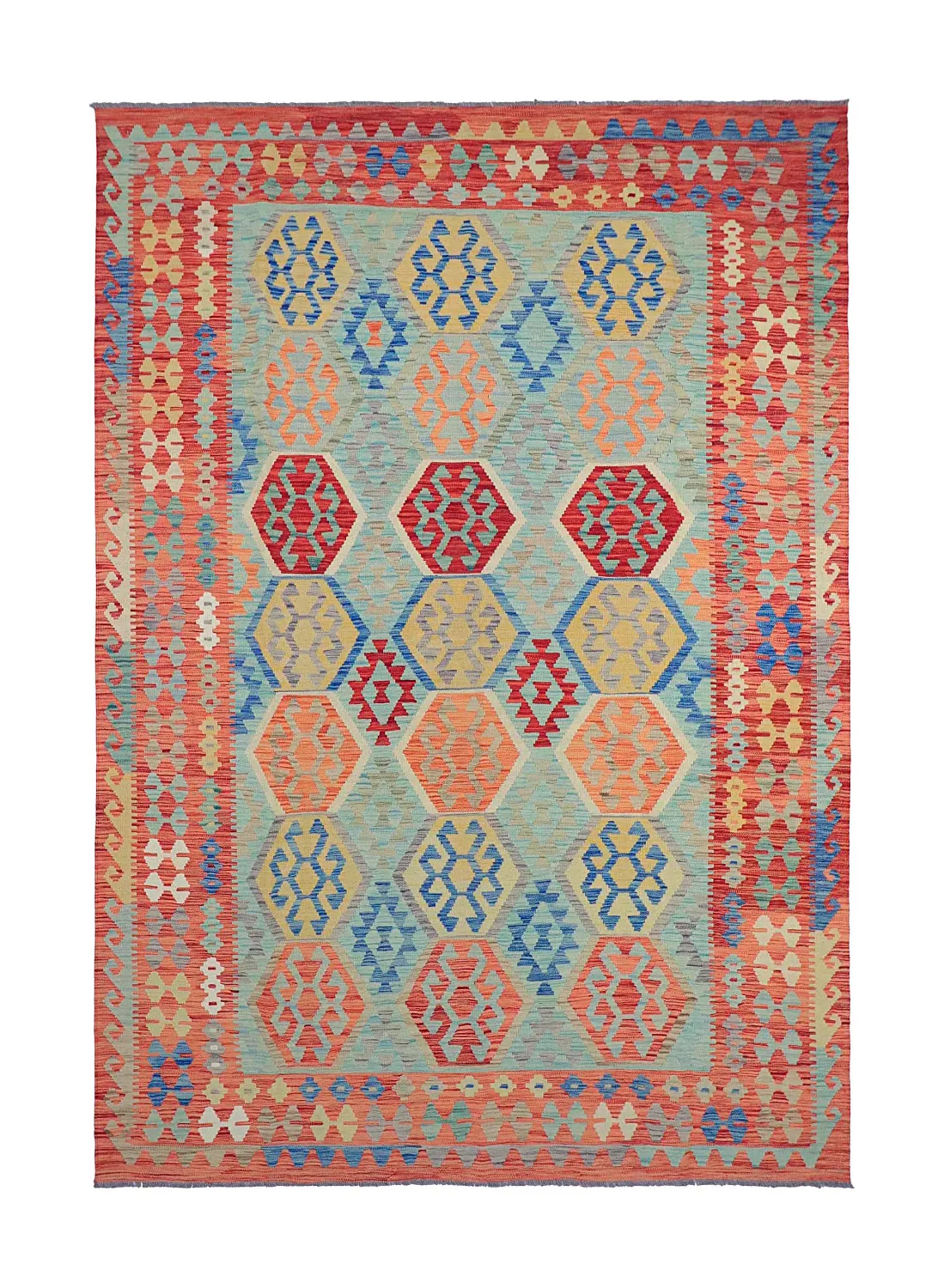 Tappeto Orientale - Vegi Kelim Hand Woven - 196 x 292 cm