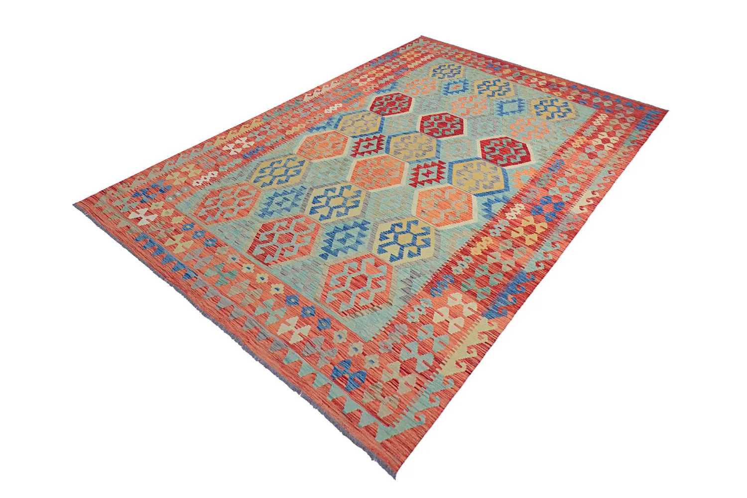 Tappeto Orientale - Vegi Kelim Hand Woven - 196 x 292 cm