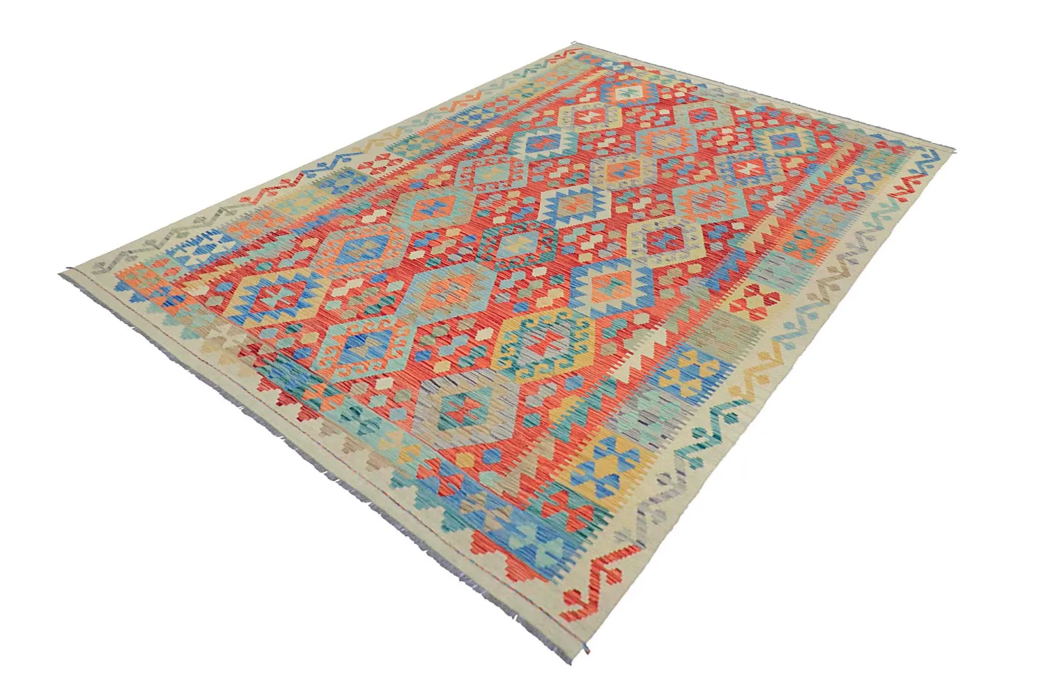 Tappeto Orientale - Vegi Kelim Hand Woven - 202 x 294 cm