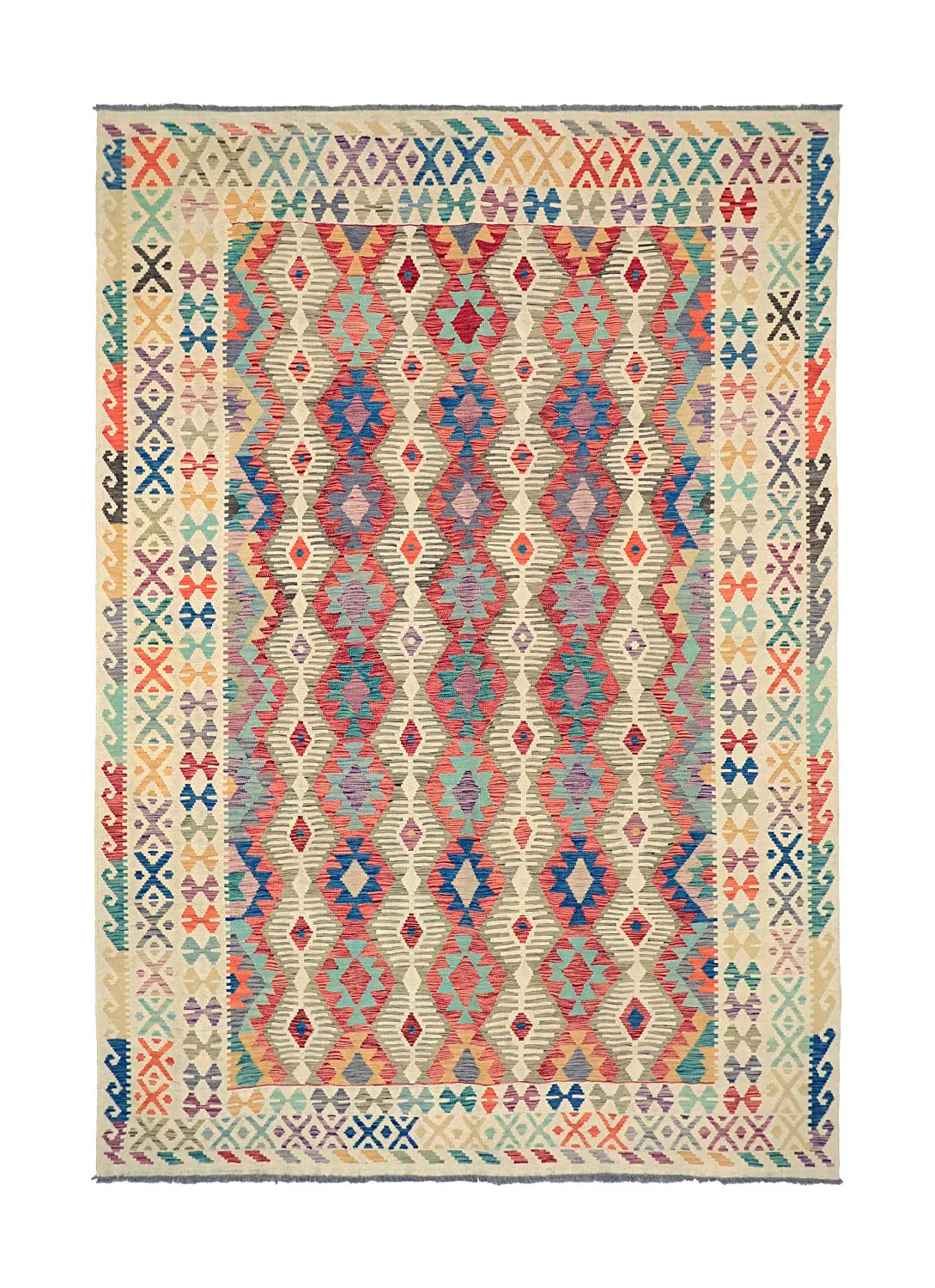 Tappeto Orientale - Vegi Kelim Hand Woven - 202 x 293 cm