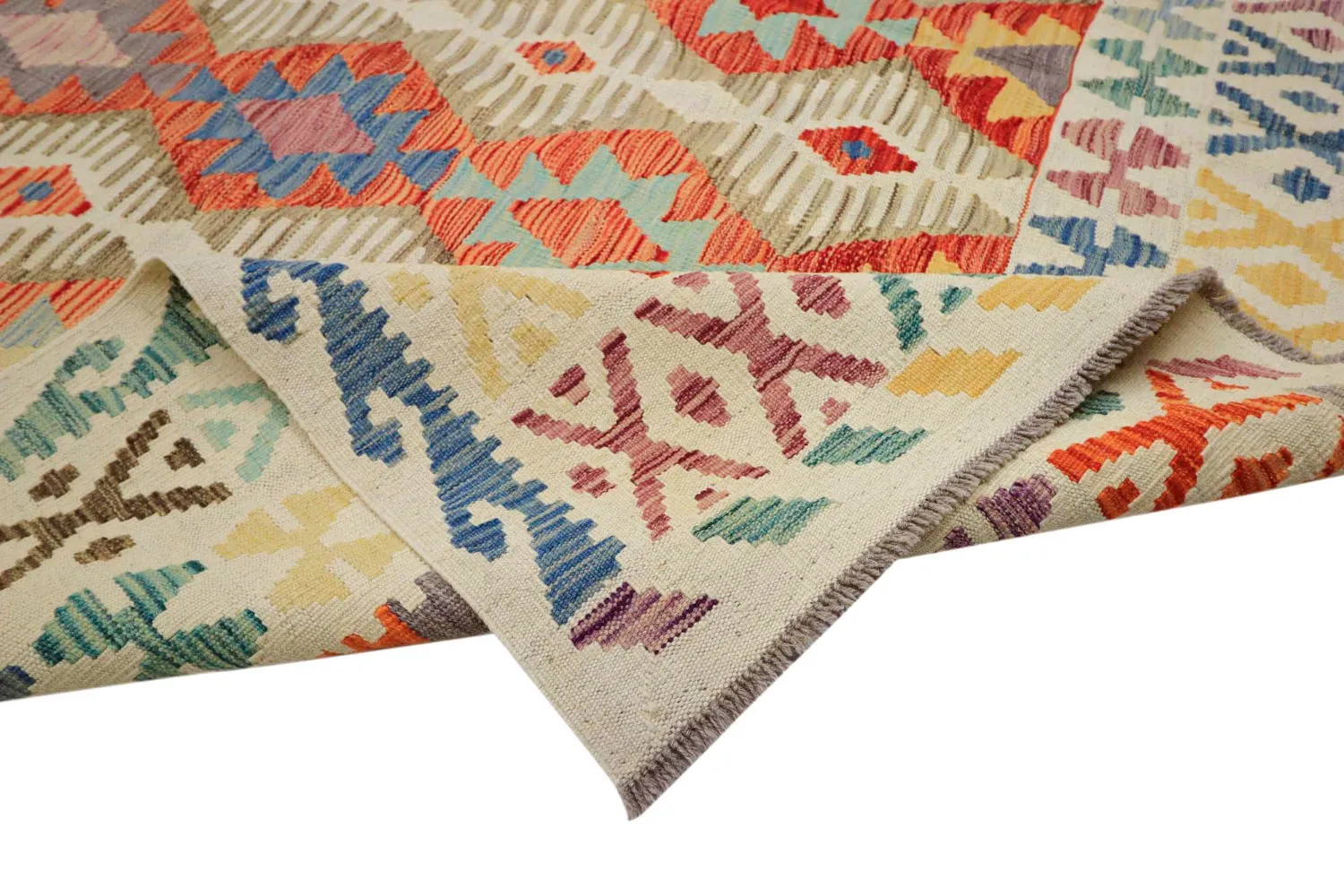 Tappeto Orientale - Vegi Kelim Hand Woven - 202 x 293 cm