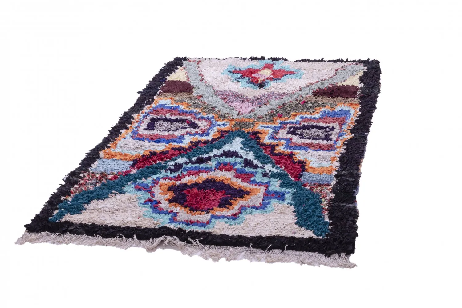 Tappeto Berberi Dal Marocco Boucherouite 200 x 125 cm