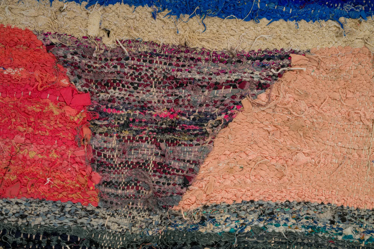 Tappeto Berberi Dal Marocco Boucherouite 135 x 270 cm