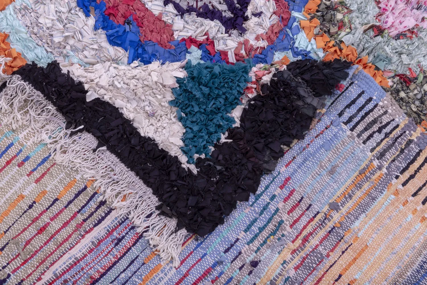 Tappeto Berberi Dal Marocco Boucherouite 200 x 125 cm