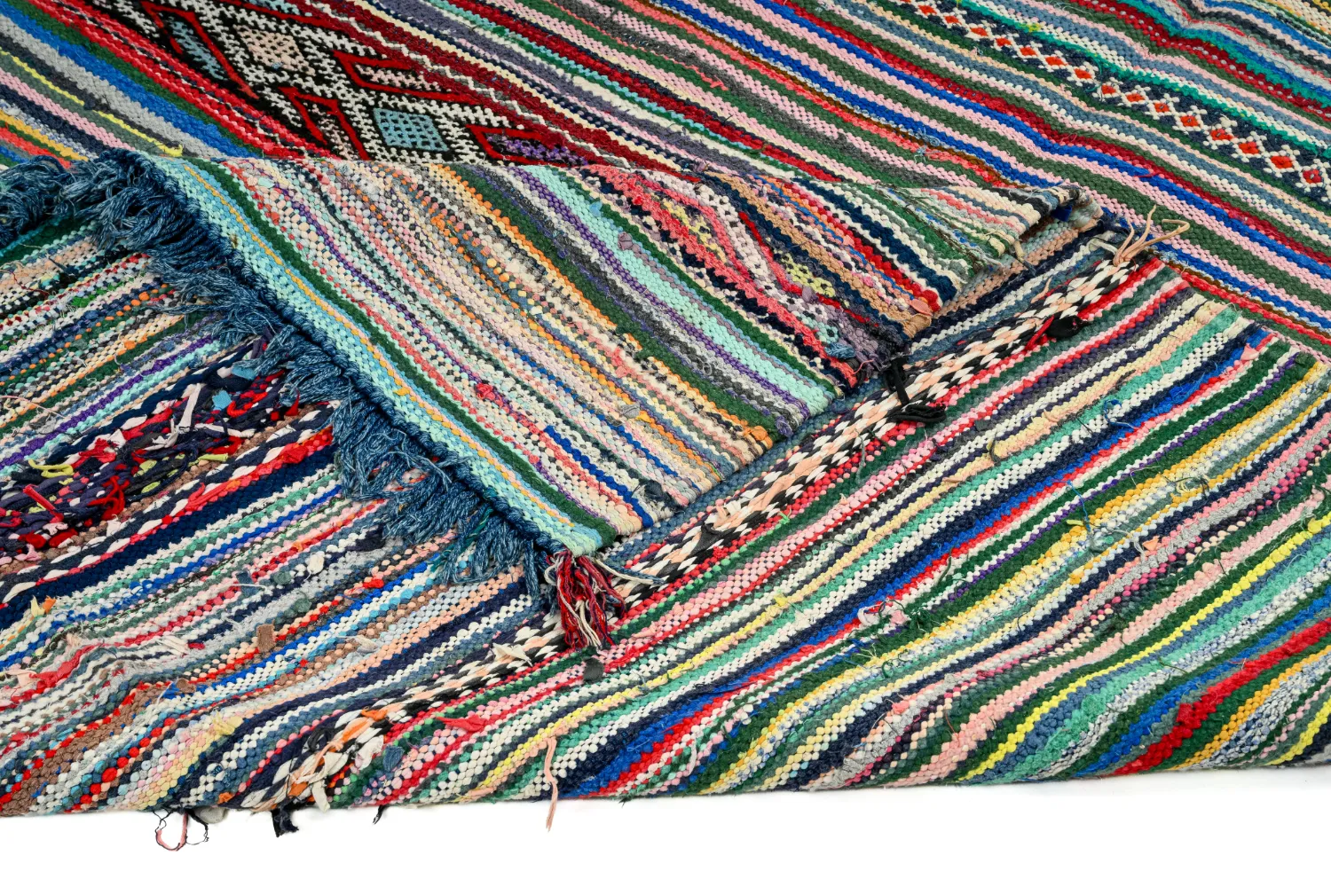 Tappeto Berberi Dal Marocco Boucherouite 150 x 340 cm