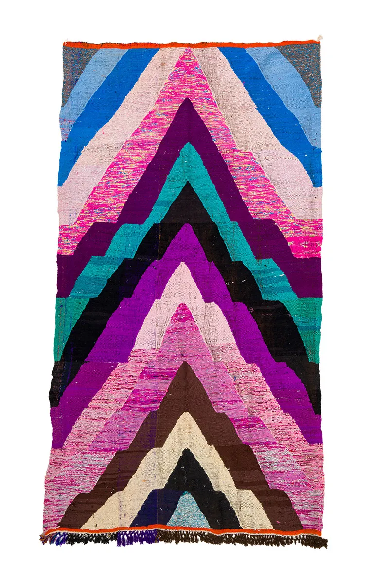 Tappeto Berberi Dal Marocco Boucherouite 140 x 250 cm