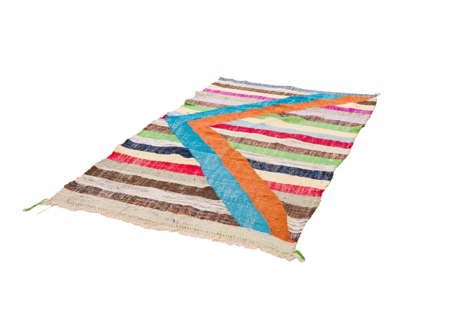Tappeto Berberi Dal Marocco Boucherouite 125 x 215 cm