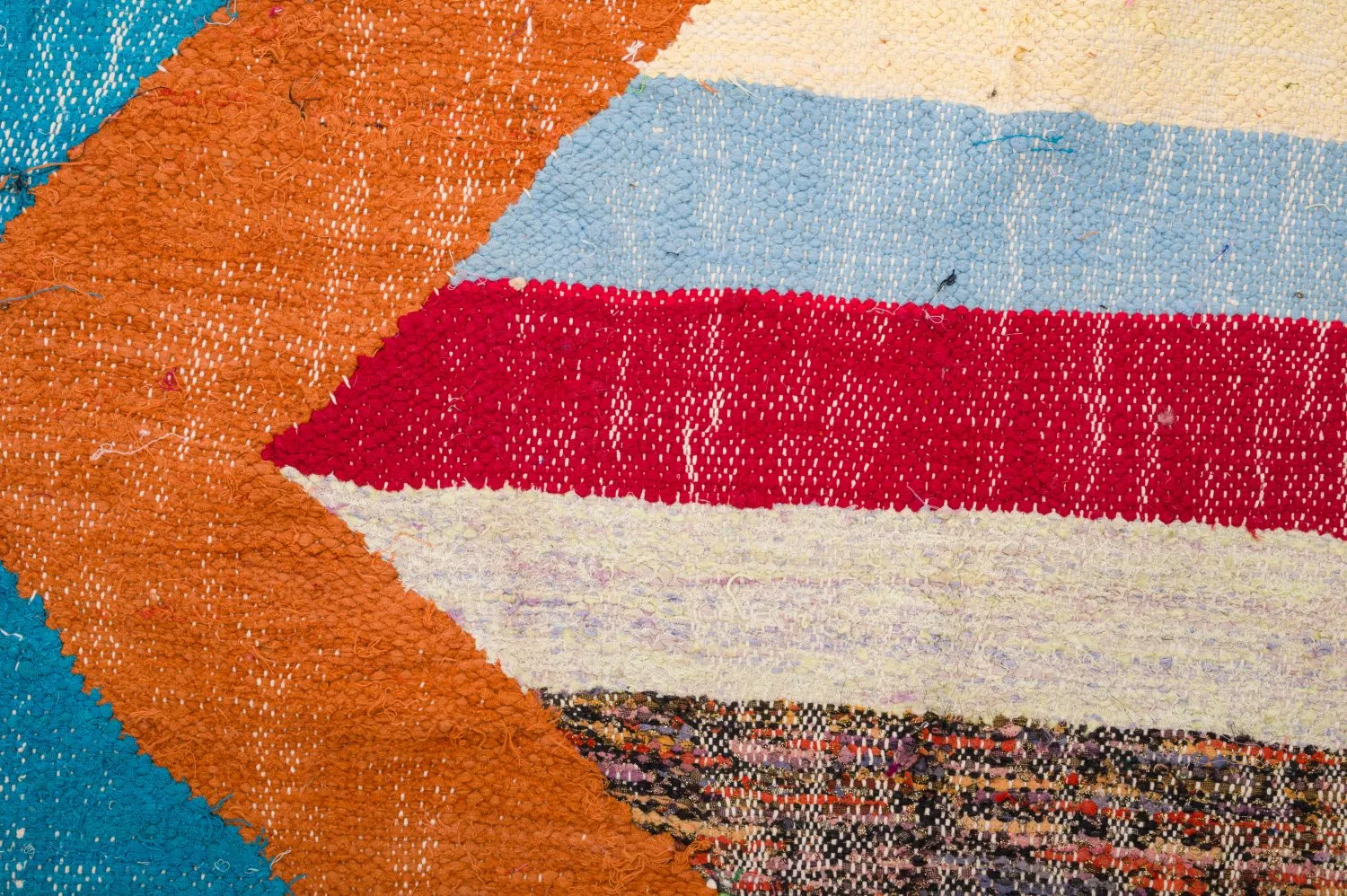 Tappeto Berberi Dal Marocco Boucherouite 125 x 215 cm