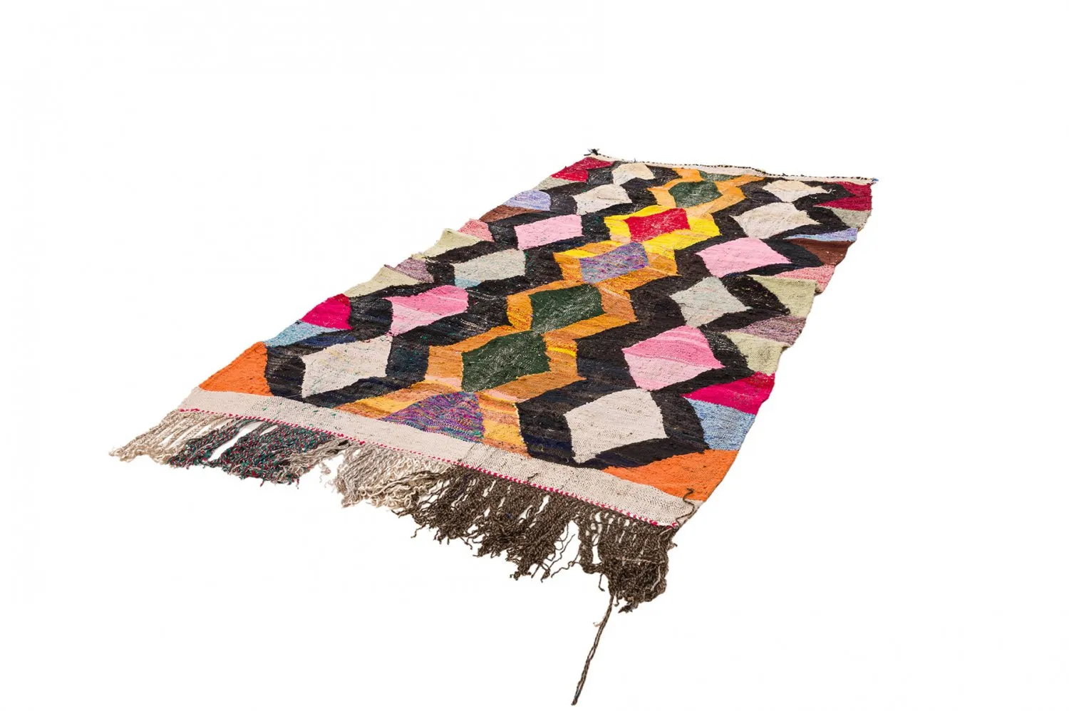 Tappeto Berberi Dal Marocco Boucherouite 150 x 305 cm