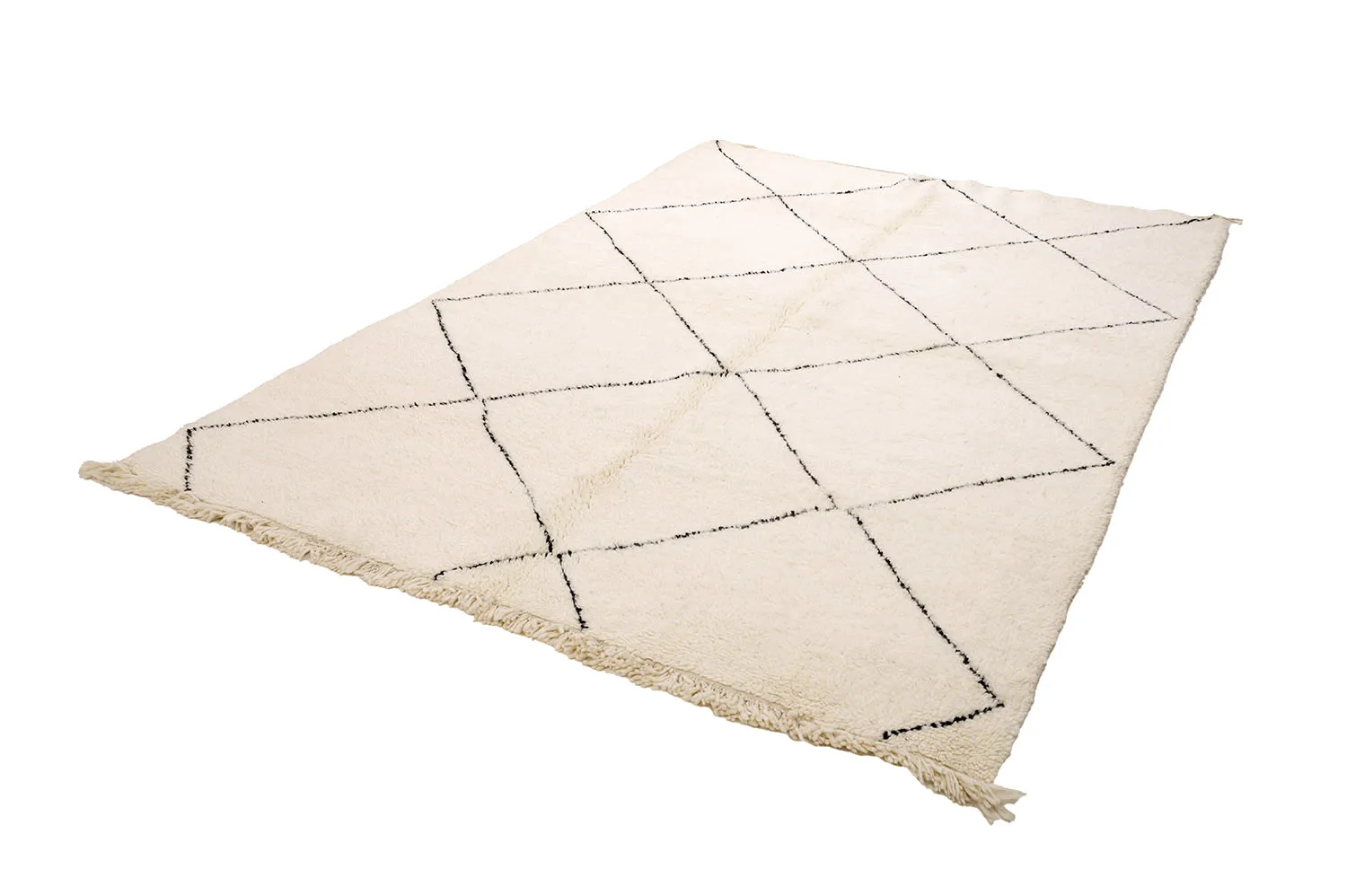 Tappeto Kilim In Stile Berbero Del Marocco Beni Ourain 195 x 295 cm