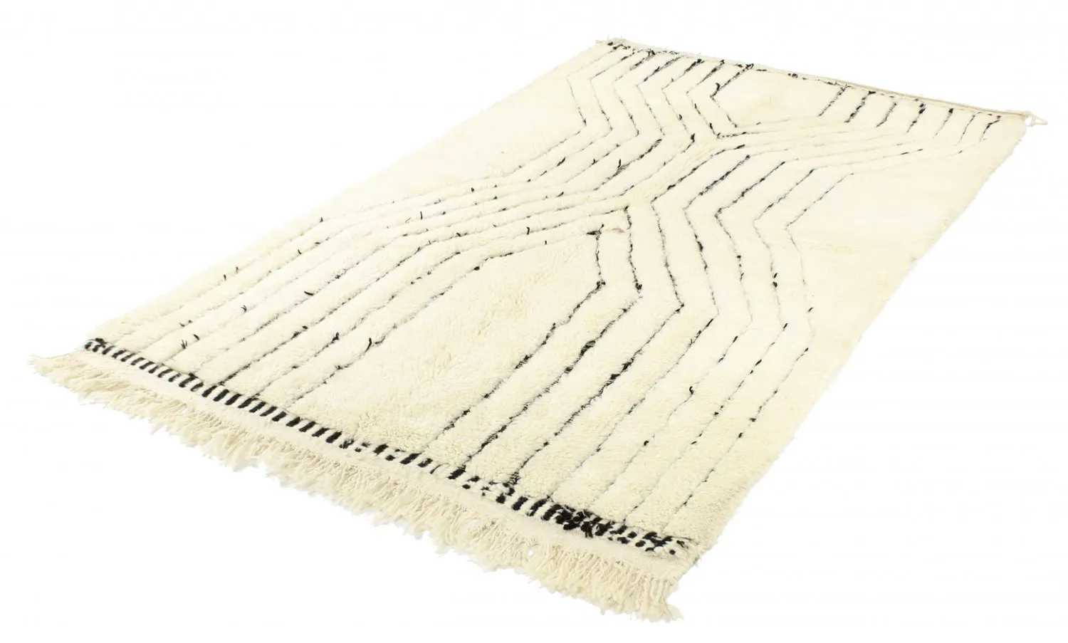 Tappeto Kilim In Stile Berbero Del Marocco Beni Ourain 282 x 172 cm