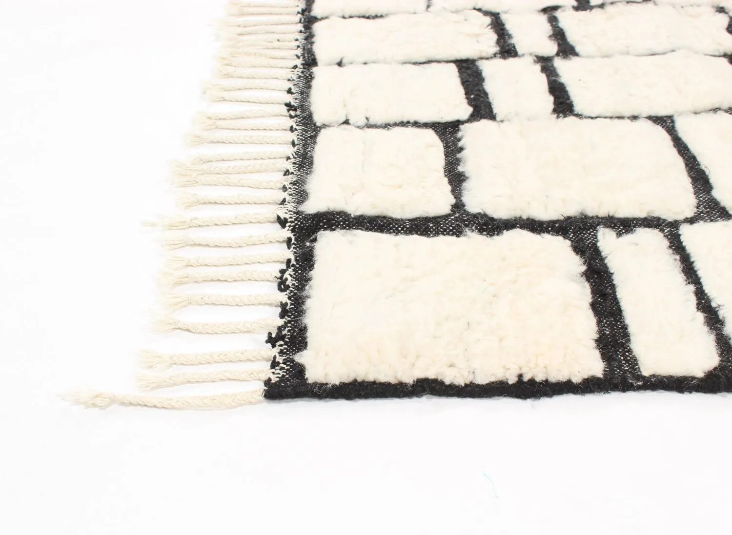 Tappeto Kilim In Stile Berbero Del Marocco Beni Ourain 270 x 150 cm