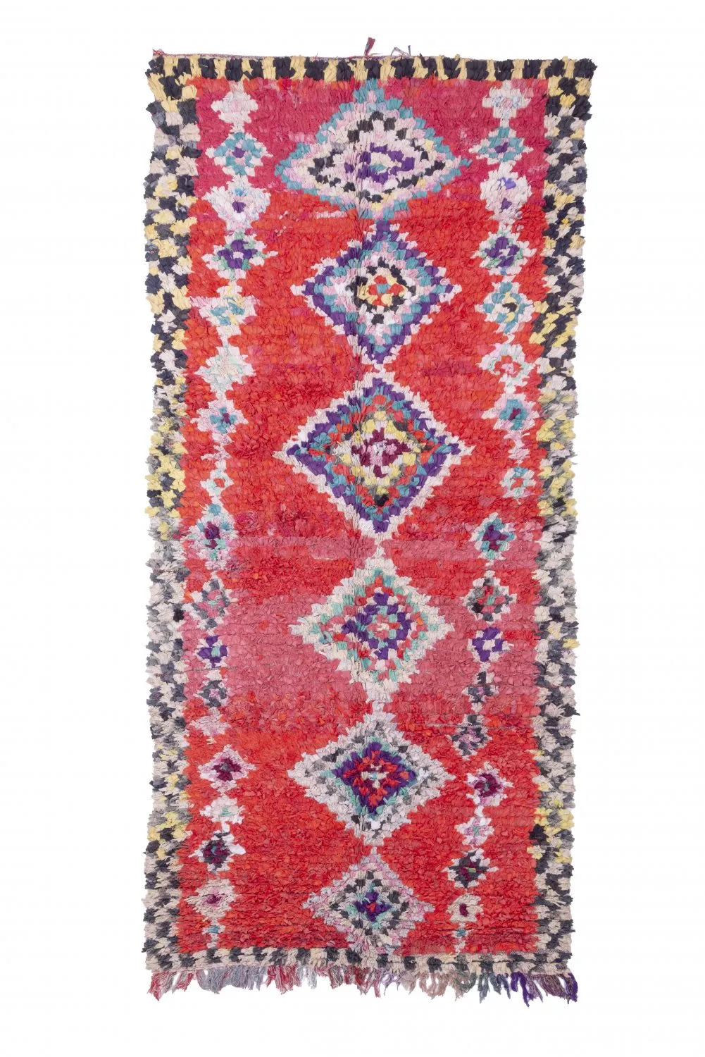 Tappeto Berberi Dal Marocco Boucherouite 220 x 125 cm