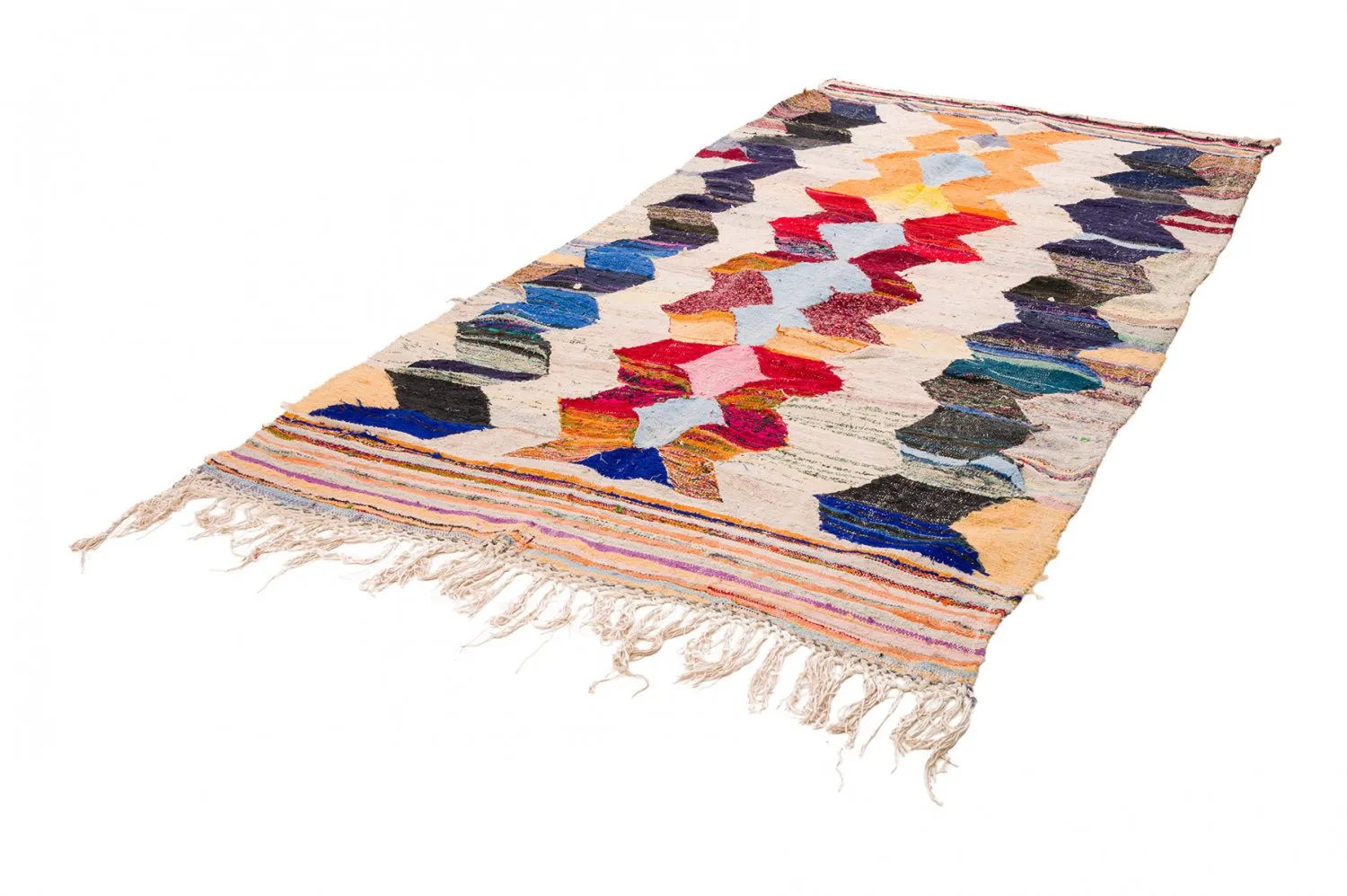Tappeto Berberi Dal Marocco Boucherouite 155 x 325 cm