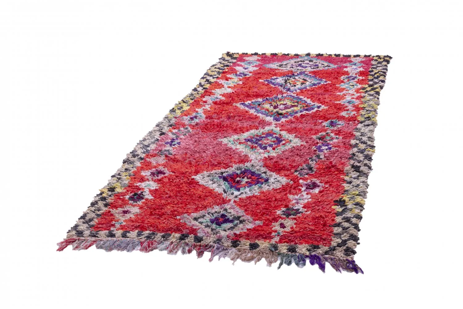 Tappeto Berberi Dal Marocco Boucherouite 220 x 125 cm