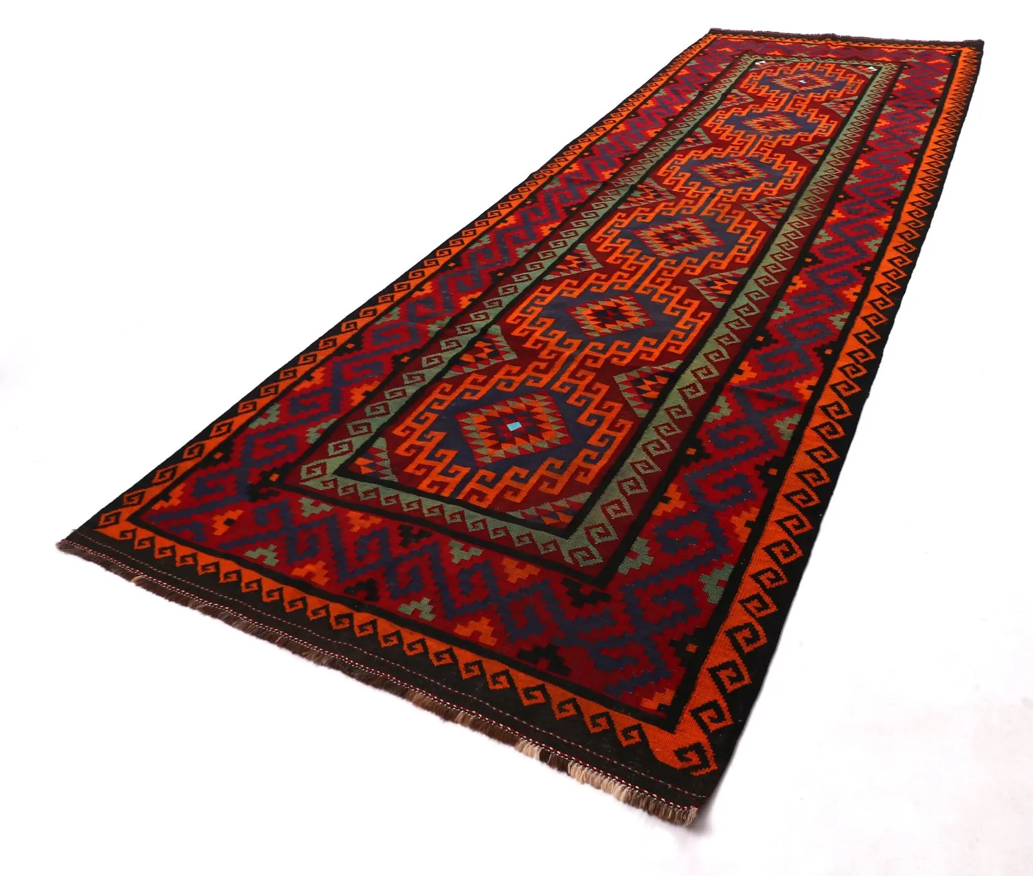 Tappeto kilim orientale 401 x 161 cm