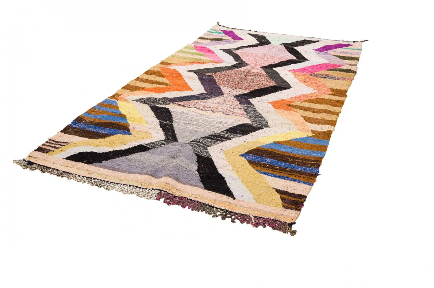 Tappeto Berberi Dal Marocco Boucherouite 155 x 275 cm