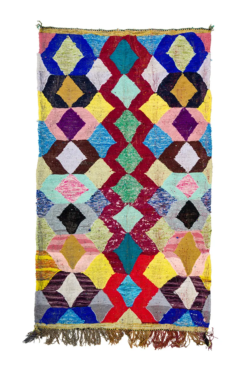 Tappeto Berberi Dal Marocco Boucherouite 150 x 255 cm