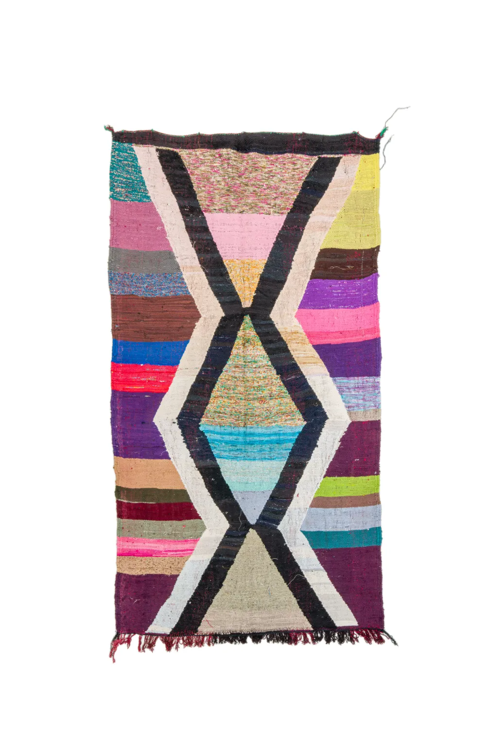 Tappeto Berberi Dal Marocco Boucherouite 135 x 255 cm
