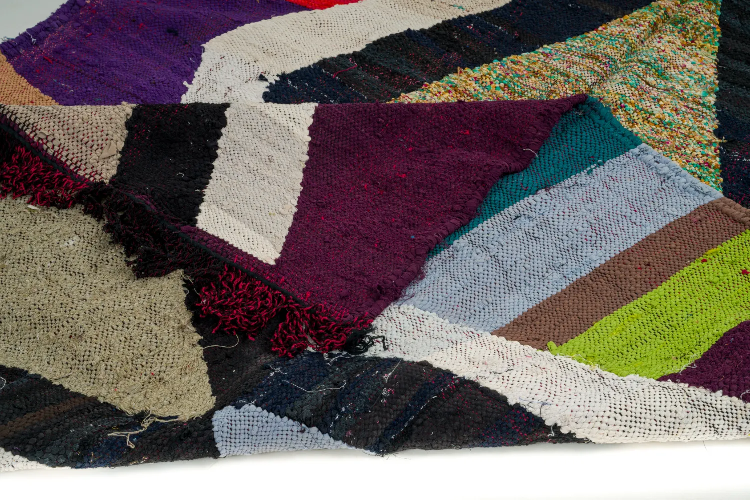 Tappeto Berberi Dal Marocco Boucherouite 135 x 255 cm
