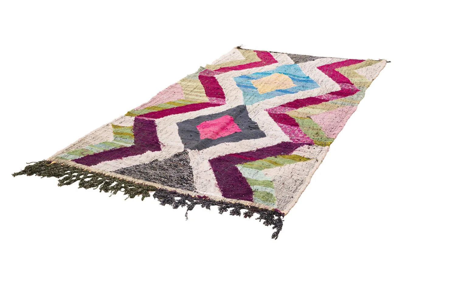 Tappeto Berberi Dal Marocco Boucherouite 130 x 240 cm