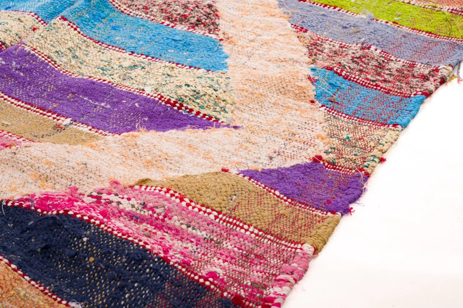 Tappeto Berberi Dal Marocco Boucherouite 125 x 265 cm