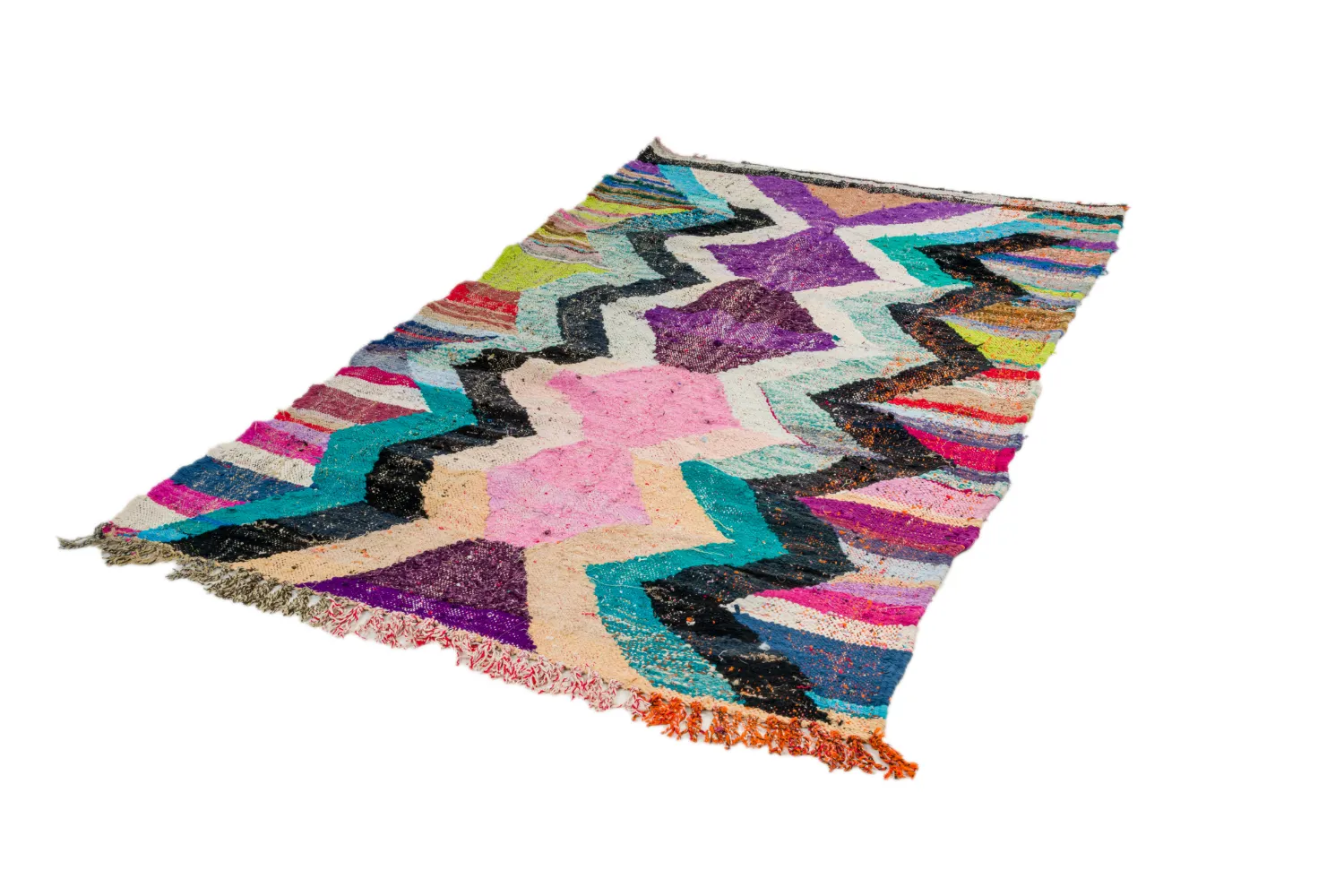 Tappeto Berberi Dal Marocco Boucherouite 130 x 235 cm