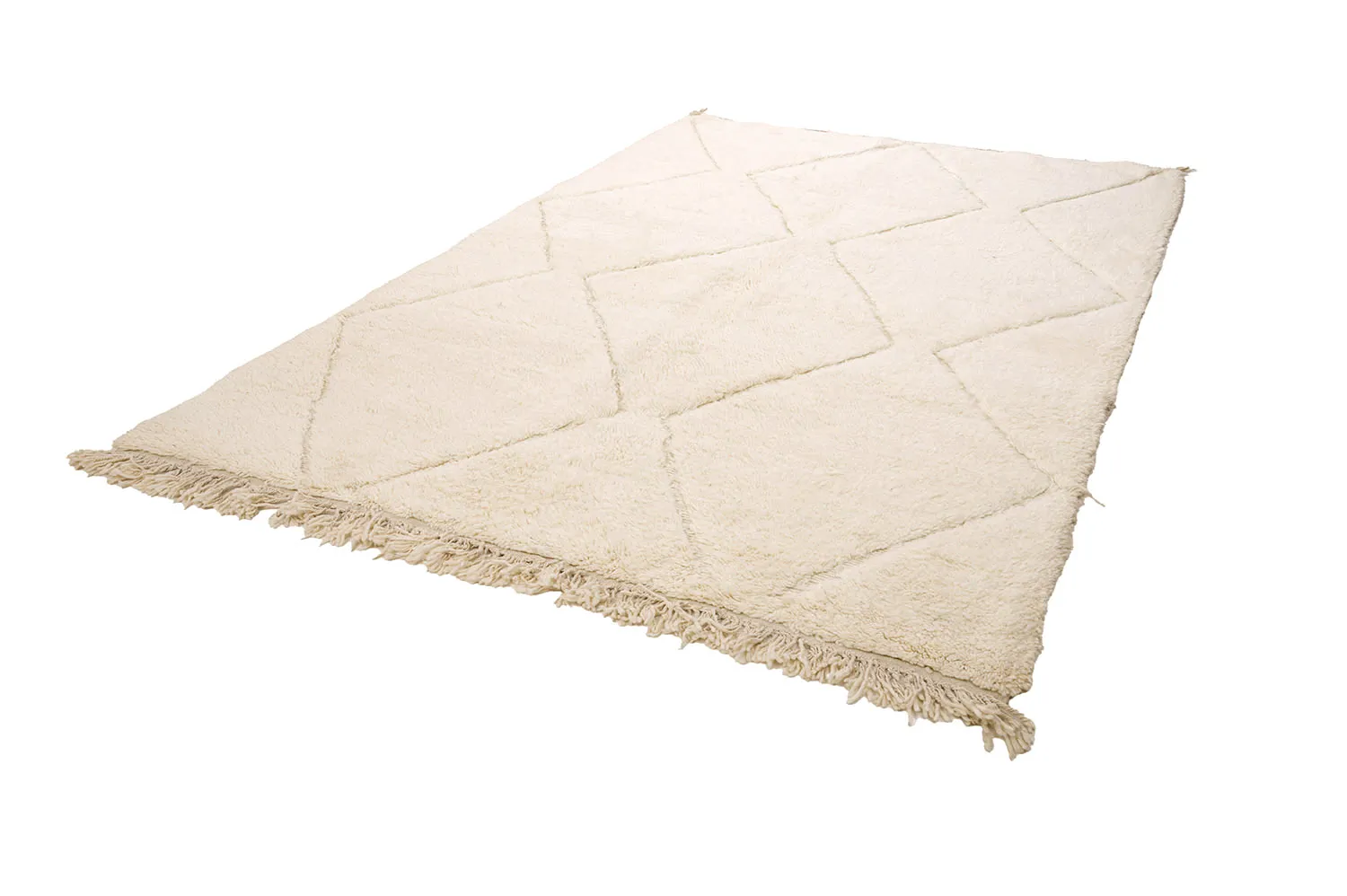 Tappeto Kilim In Stile Berbero Del Marocco Beni Ourain 205 x 300 cm