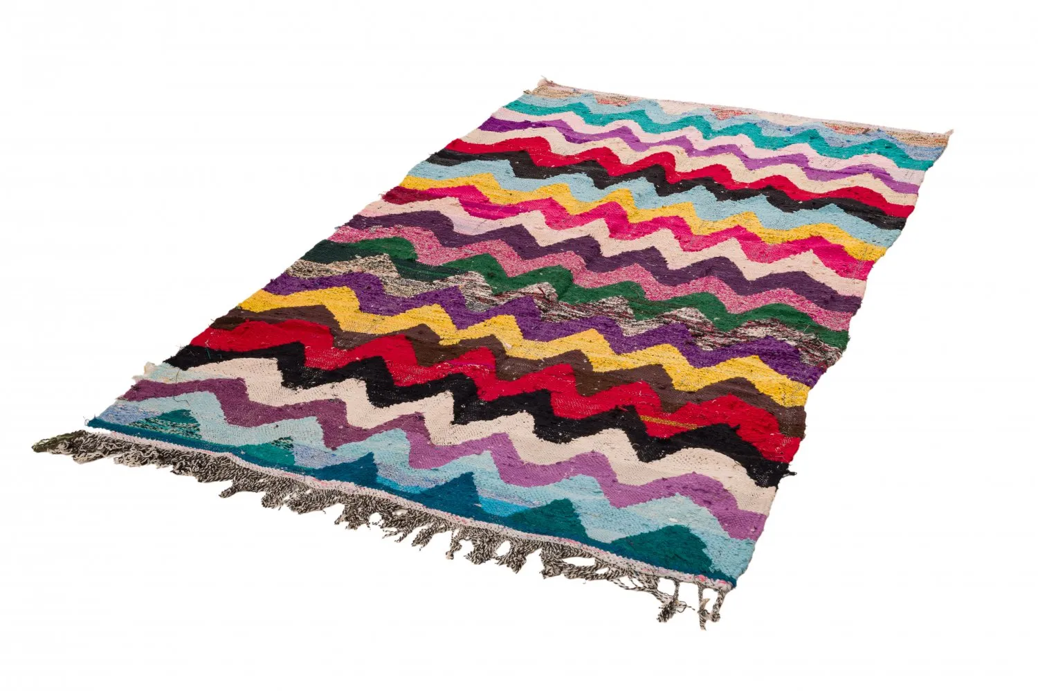Tappeto Berberi Dal Marocco Boucherouite 125 x 235 cm