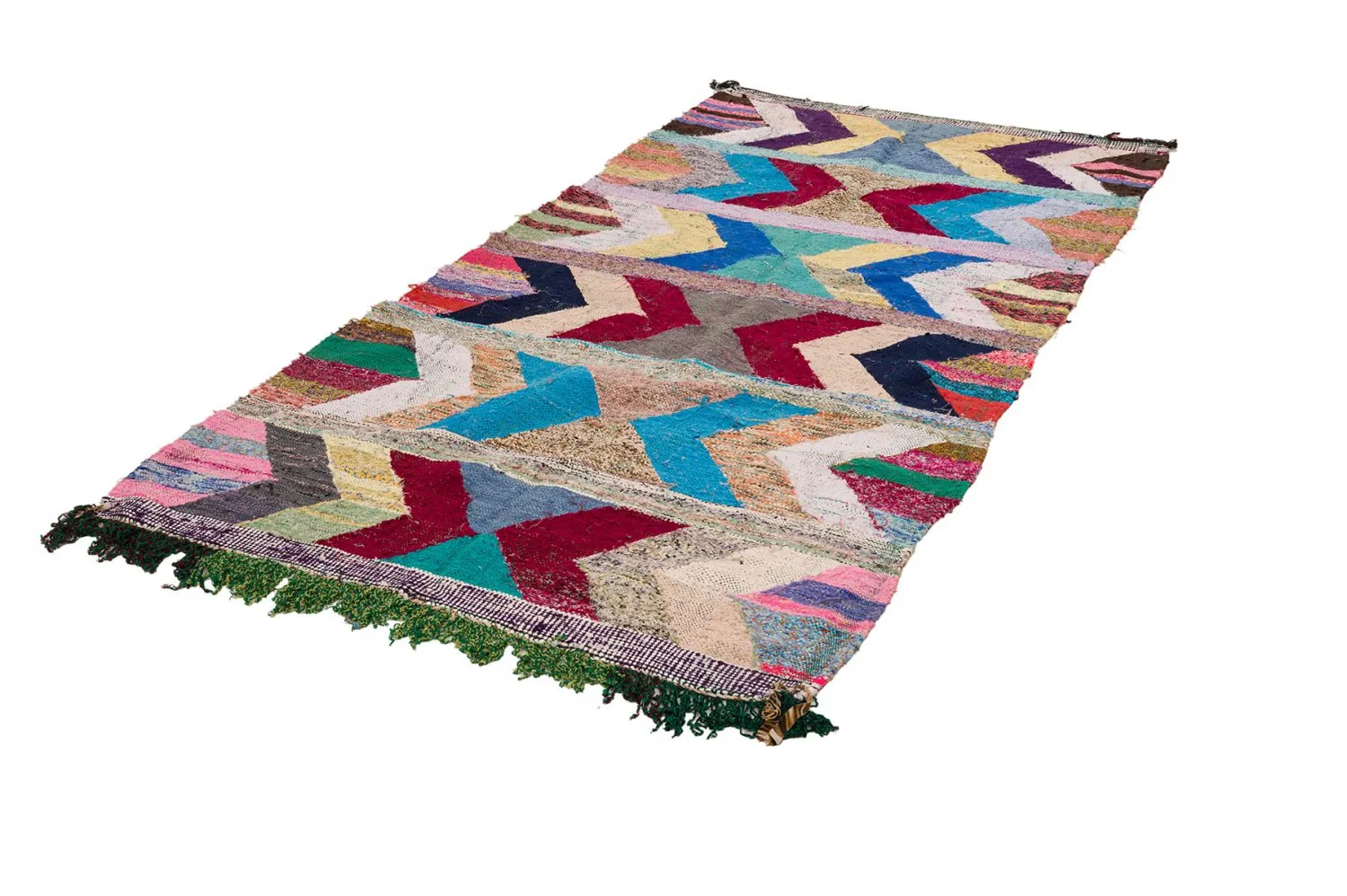 Tappeto Berberi Dal Marocco Boucherouite 130 x 275 cm