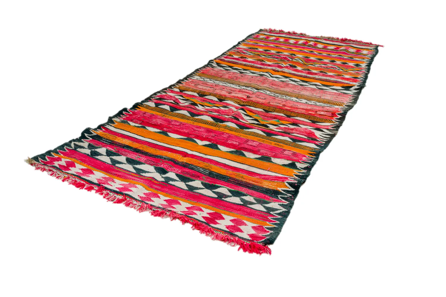 Tappeto Berberi Dal Marocco Boucherouite 150 x 365 cm