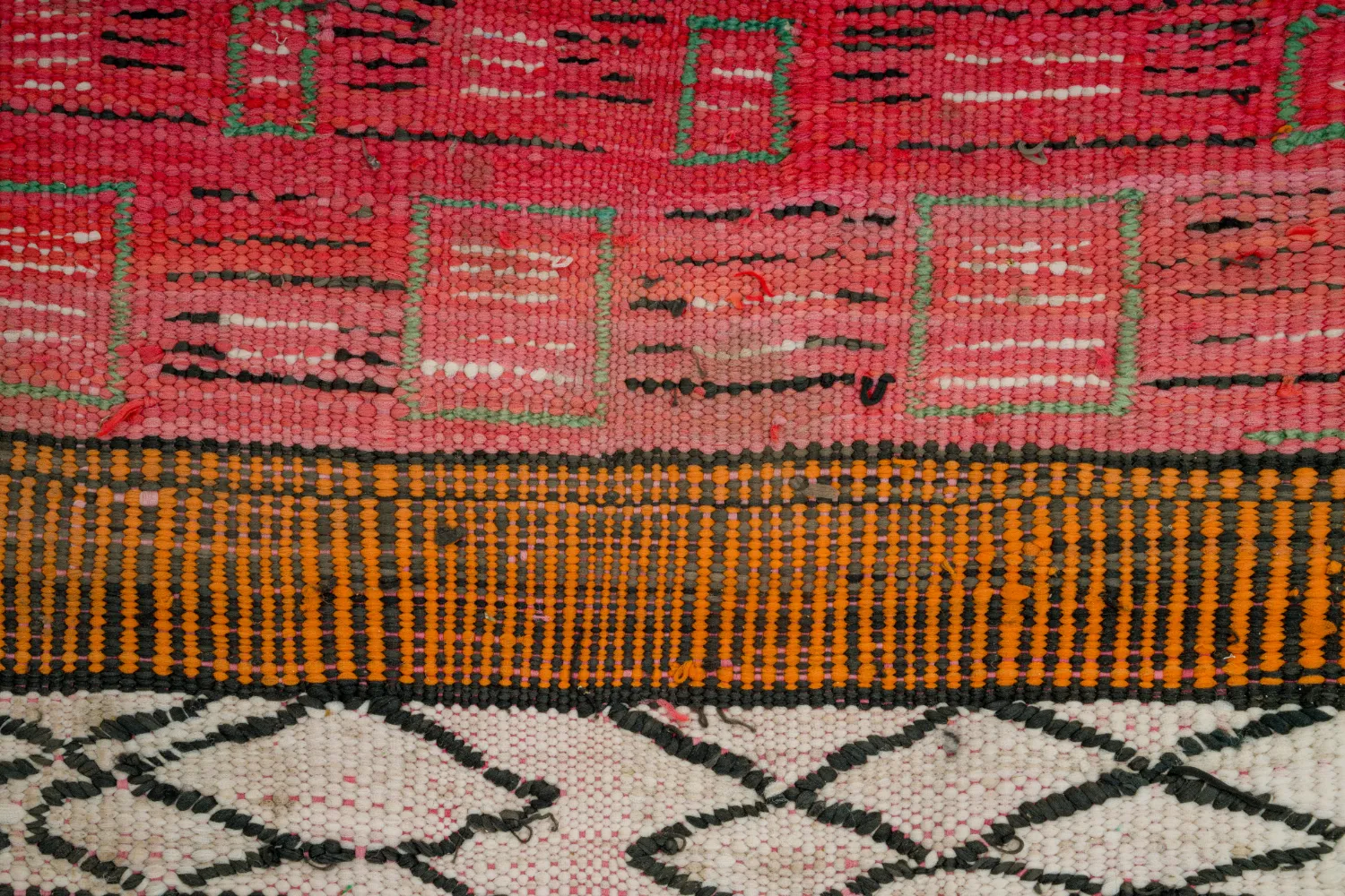 Tappeto Berberi Dal Marocco Boucherouite 150 x 365 cm