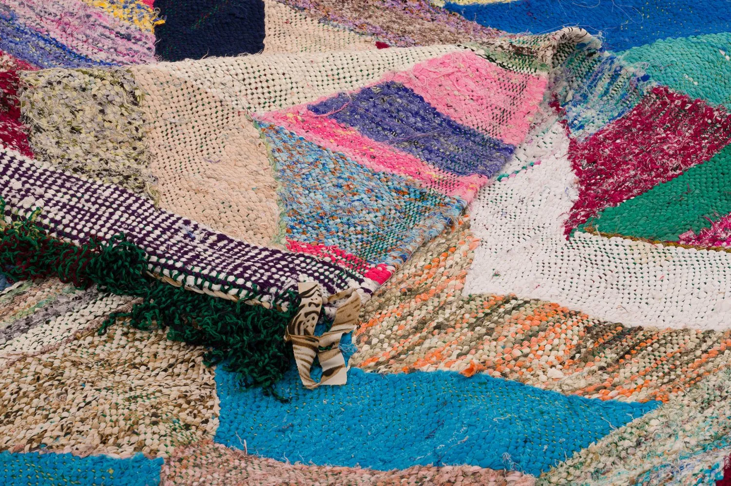 Tappeto Berberi Dal Marocco Boucherouite 130 x 275 cm