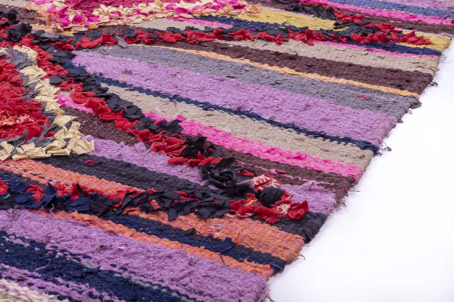 Tappeto Berberi Dal Marocco Boucherouite 210 x 130 cm