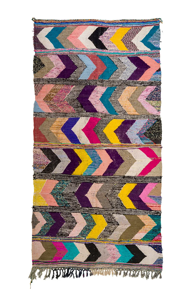 Tappeto Berberi Dal Marocco Boucherouite 160 x 325 cm