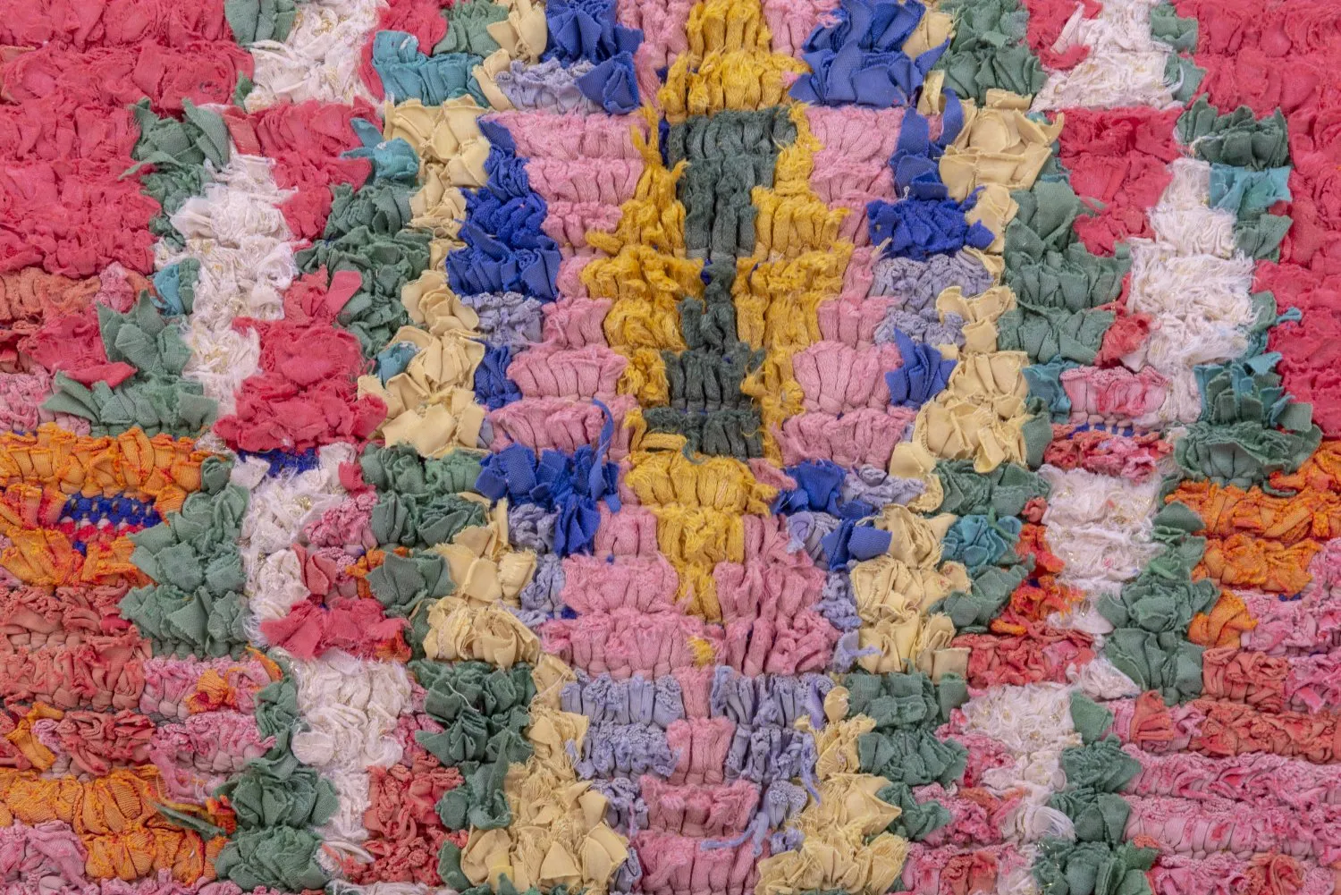 Tappeto Berberi Dal Marocco Boucherouite 260 x 105 cm
