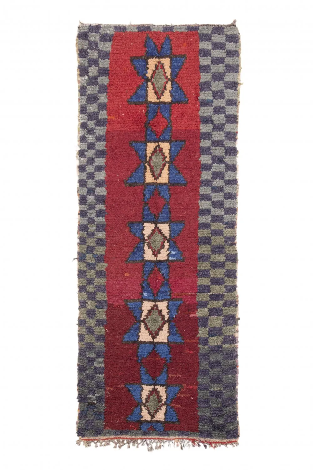 Tappeto Berberi Dal Marocco Boucherouite 230 x 85 cm