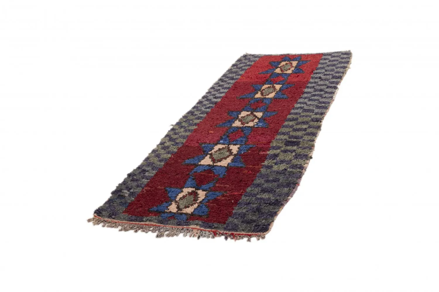 Tappeto Berberi Dal Marocco Boucherouite 230 x 85 cm