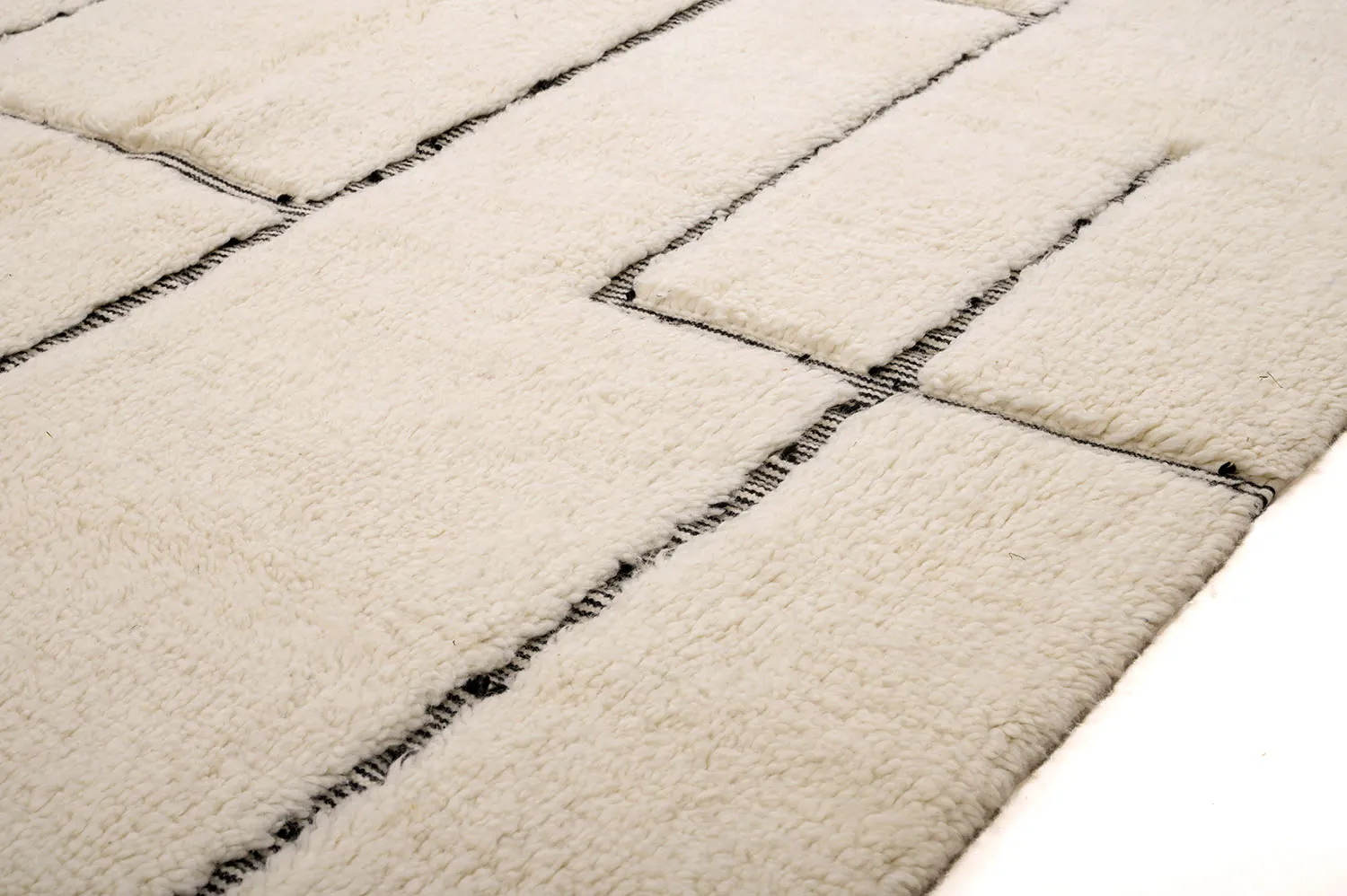 Tappeto Kilim In Stile Berbero Del Marocco Beni Ourain 200 x 315 cm