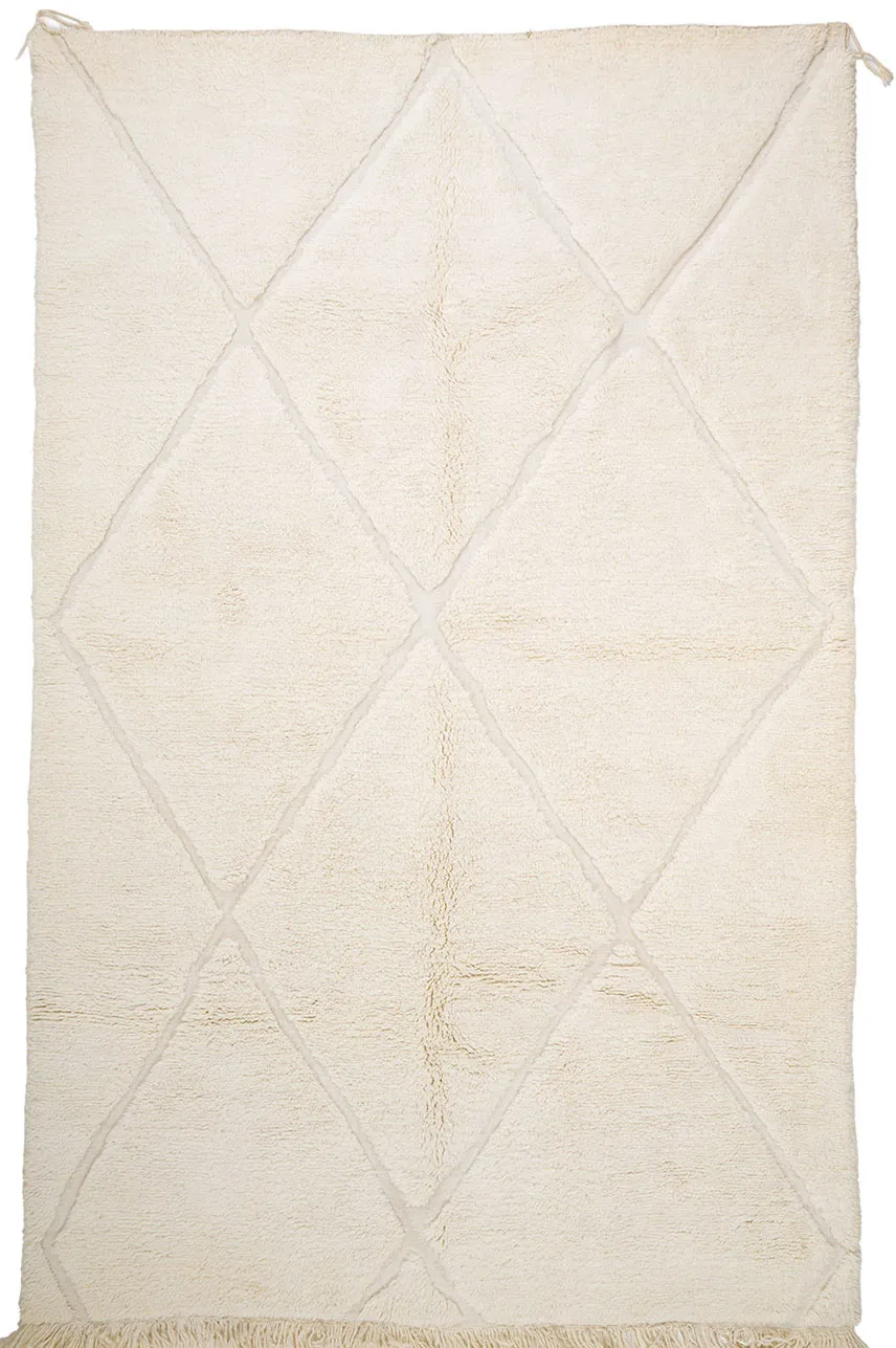 Tappeto Kilim In Stile Berbero Del Marocco Beni Ourain 200 x 325 cm