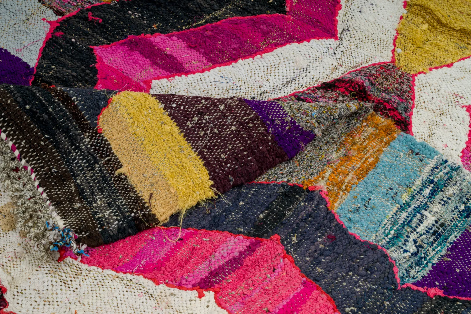 Tappeto Berberi Dal Marocco Boucherouite 150 x 255 cm