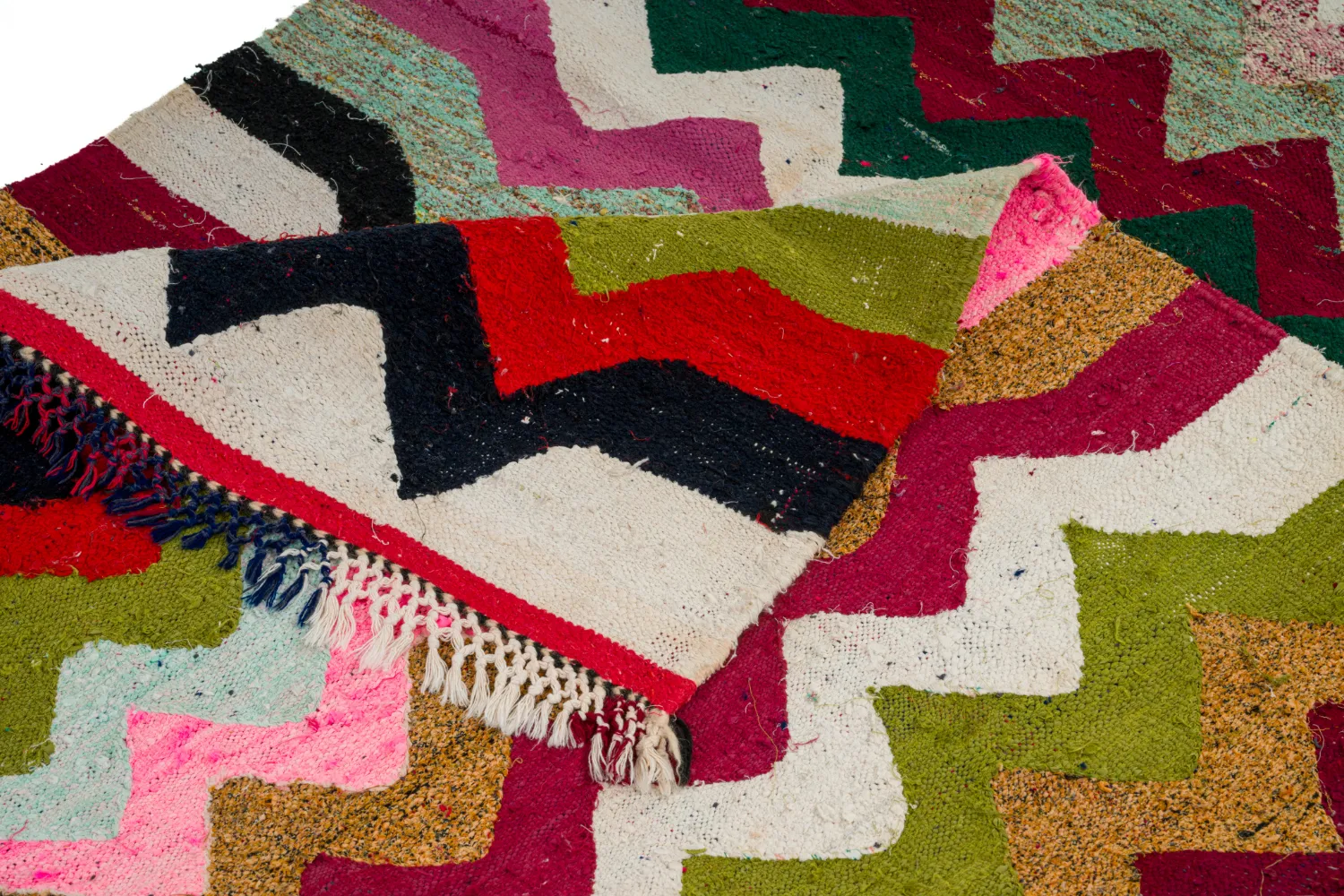 Tappeto Berberi Dal Marocco Boucherouite 120 x 235 cm