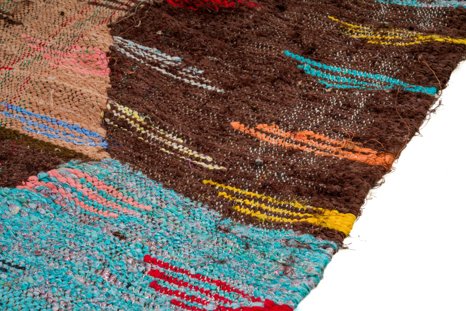 Tappeto Berberi Dal Marocco Boucherouite 135 x 265 cm