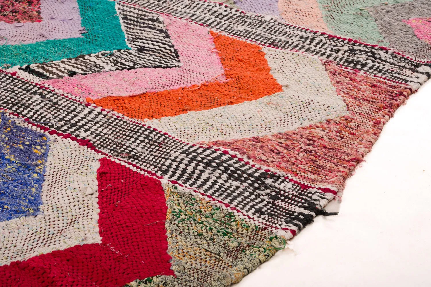 Tappeto Berberi Dal Marocco Boucherouite 150 x 275 cm