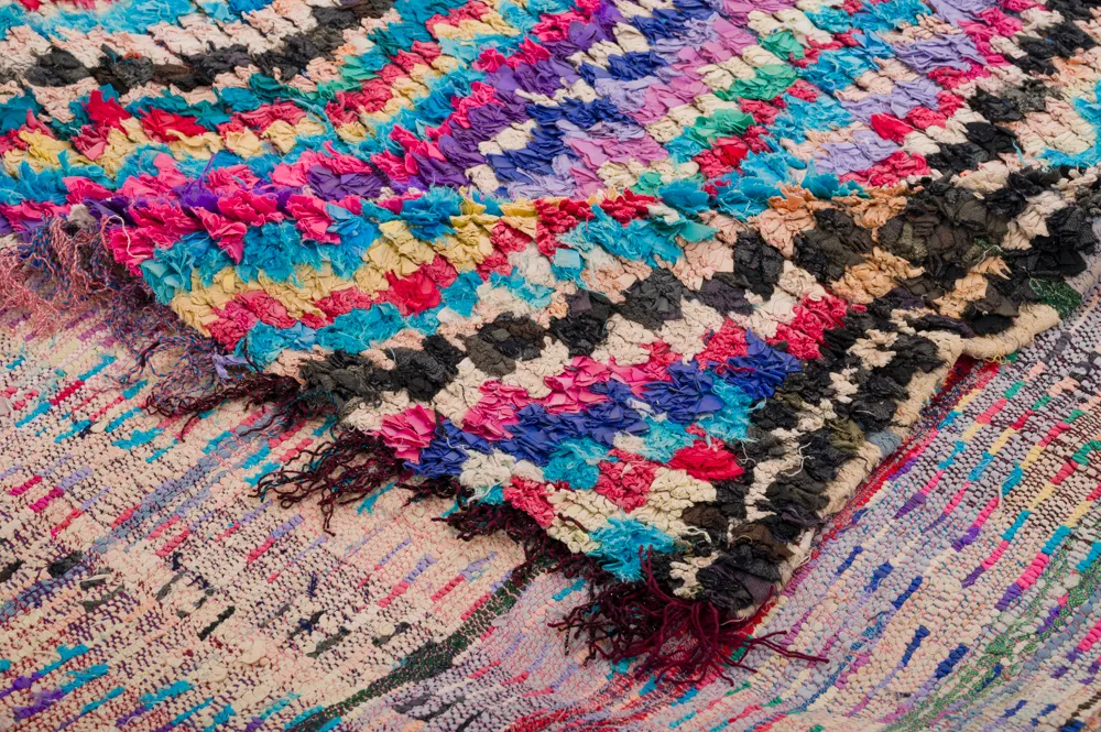 Tappeto Berberi Dal Marocco Boucherouite 305 x 155 cm