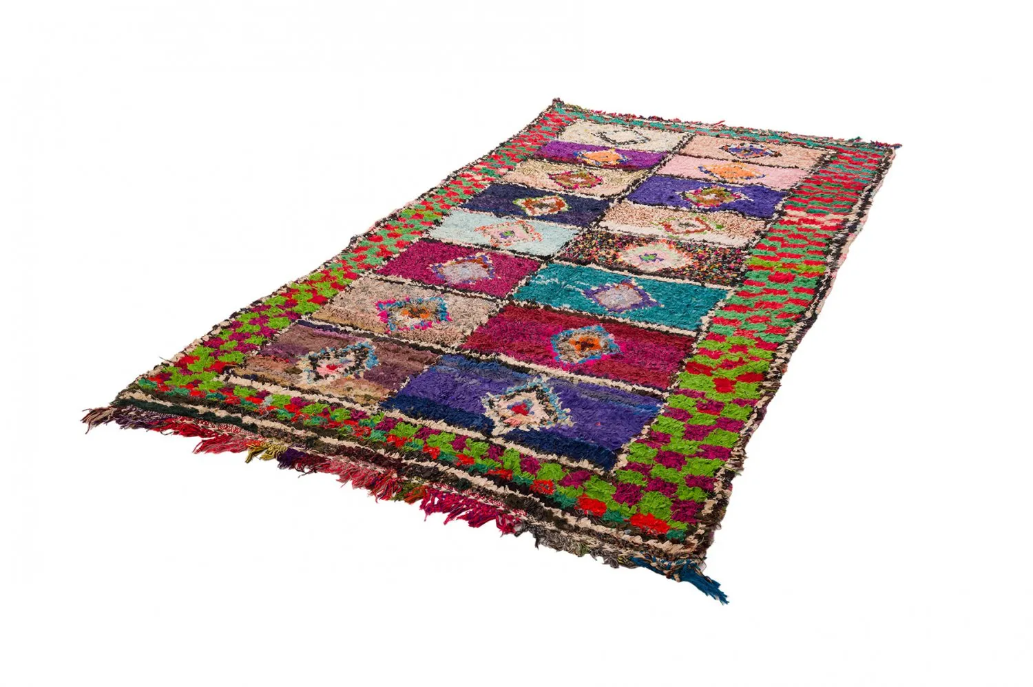 Tappeto Berberi Dal Marocco Boucherouite 145 x 305 cm