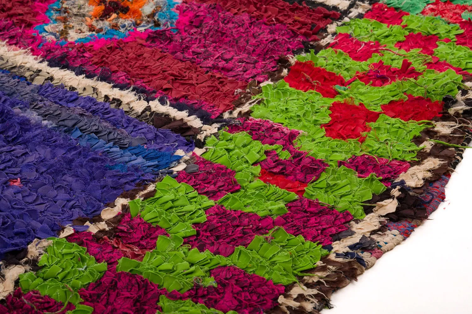 Tappeto Berberi Dal Marocco Boucherouite 145 x 305 cm
