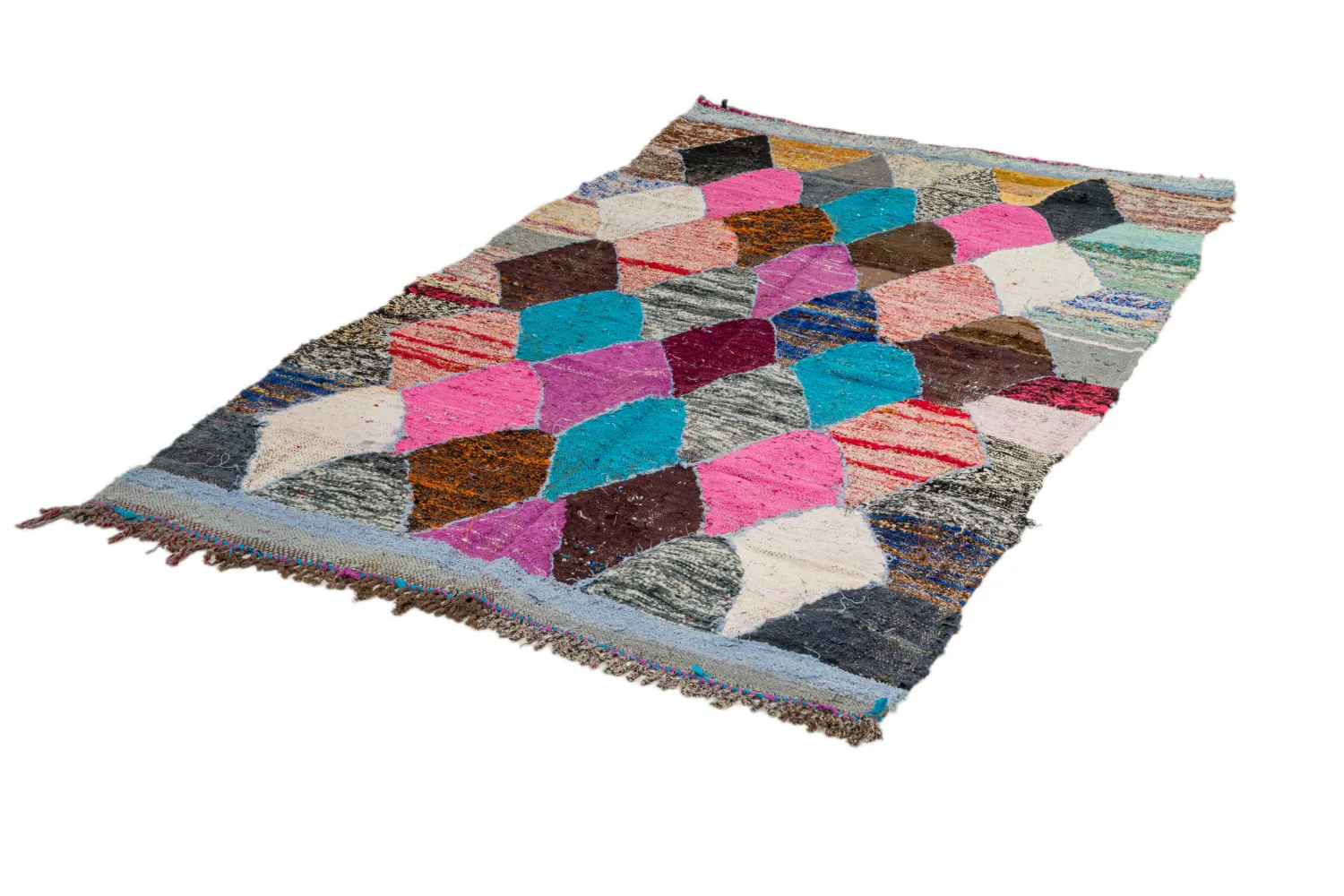 Tappeto Berberi Dal Marocco Boucherouite 125 x 225 cm
