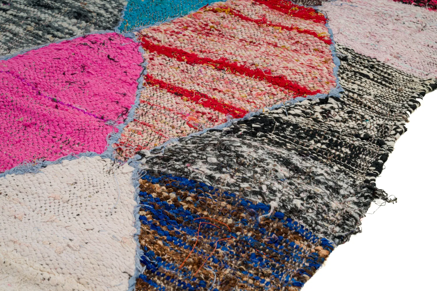 Tappeto Berberi Dal Marocco Boucherouite 125 x 225 cm